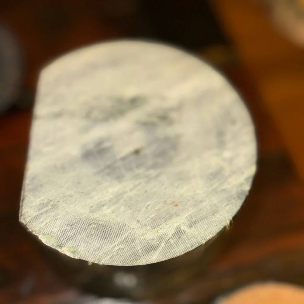 MCM vintage Green Marble Jade Coaster Set